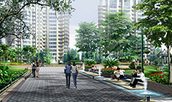 高檔體驗，萬科小區(qū)道路地產園林設計